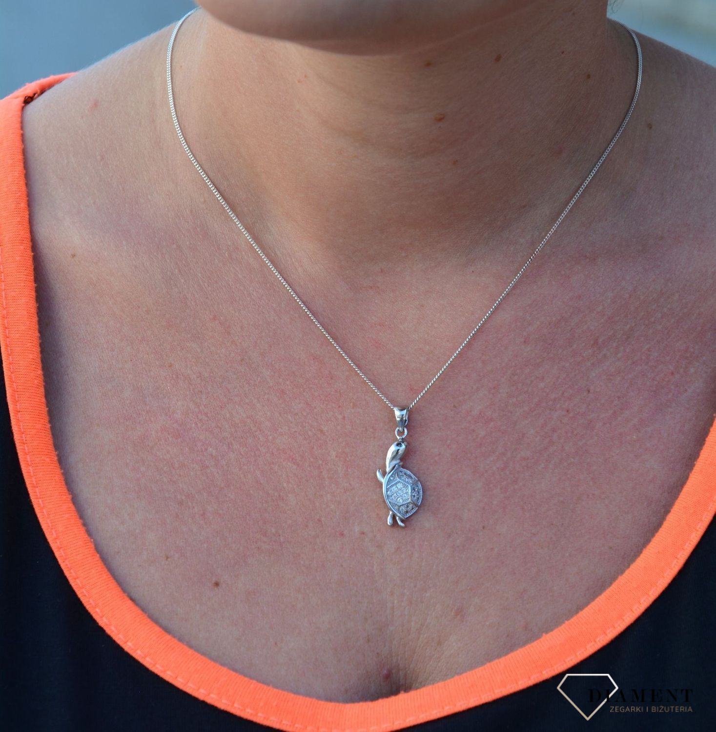 Srebrna zawieszka żółw z cyrkoniami DIA-ZAW-3206-925.jpg