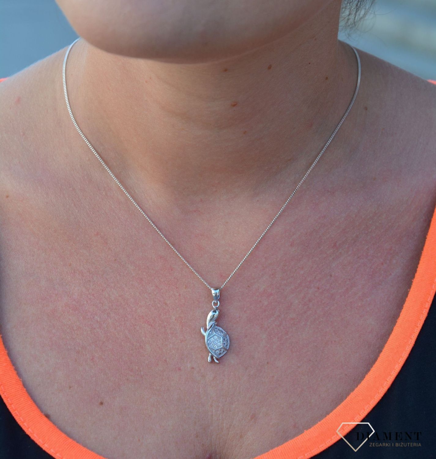 Srebrna zawieszka żółw z cyrkoniami DIA-ZAW-3206-925.jpg