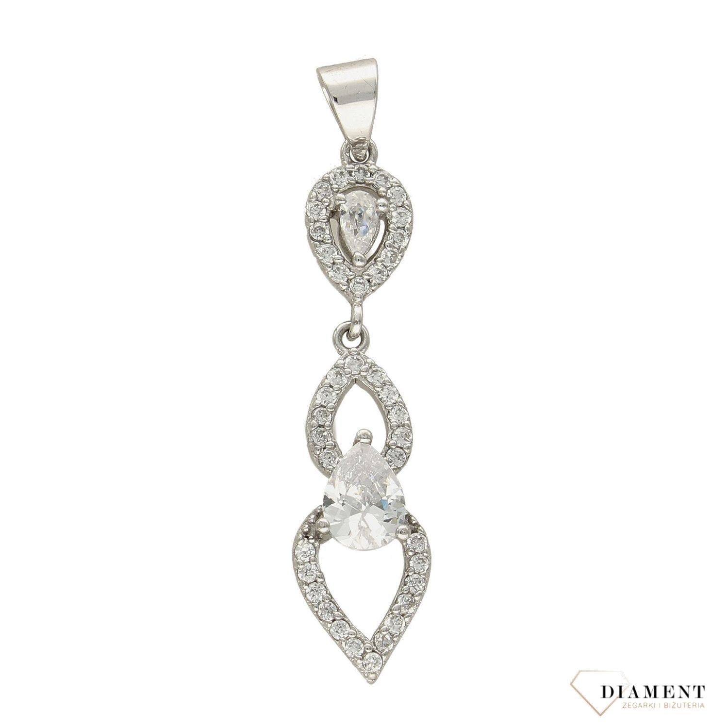 Zawieszka srebrna podłużna z cyrkoniami DIA-ZAW-3211-925.jpg