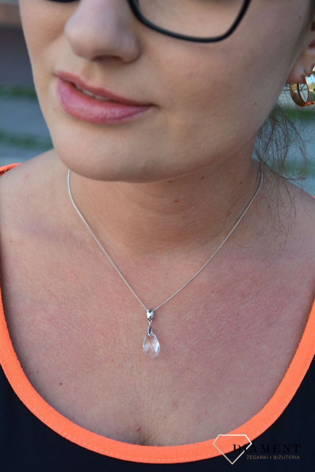 Srebrna zawieszka łezka Swarovski DIA-ZAW-3217-925.jpg