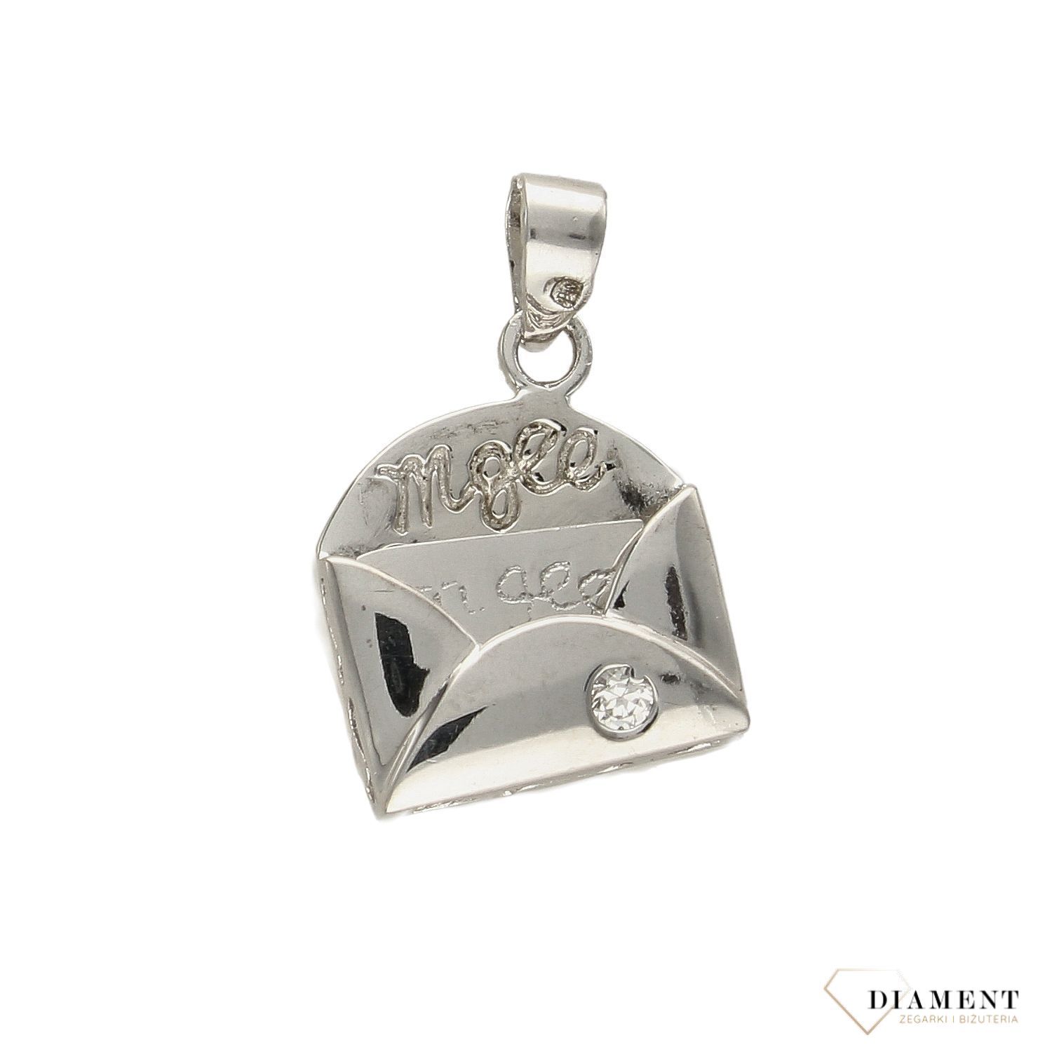 Srebrna zawieszka koperta z ruchomym listem DIA-ZAW-3227-925.jpg