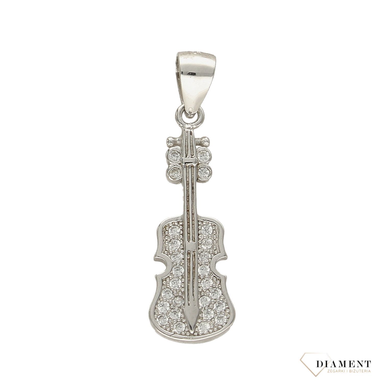 Zawieszka srebrna gitara z cyrkoniami DIA-ZAW-3229-925.jpg