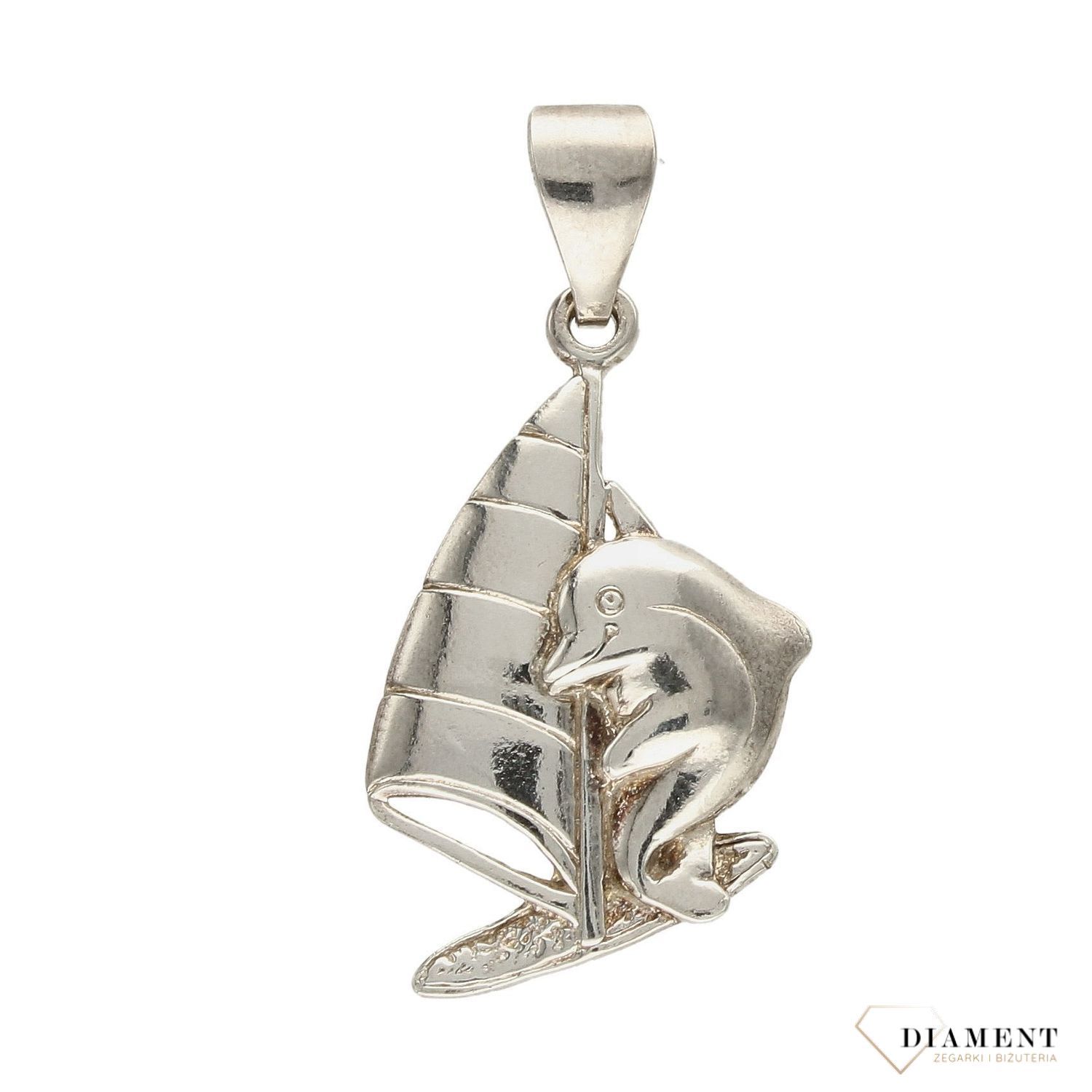 Srebrna zawieszka delfin na żaglach DIA-ZAW-3233-925.jpg