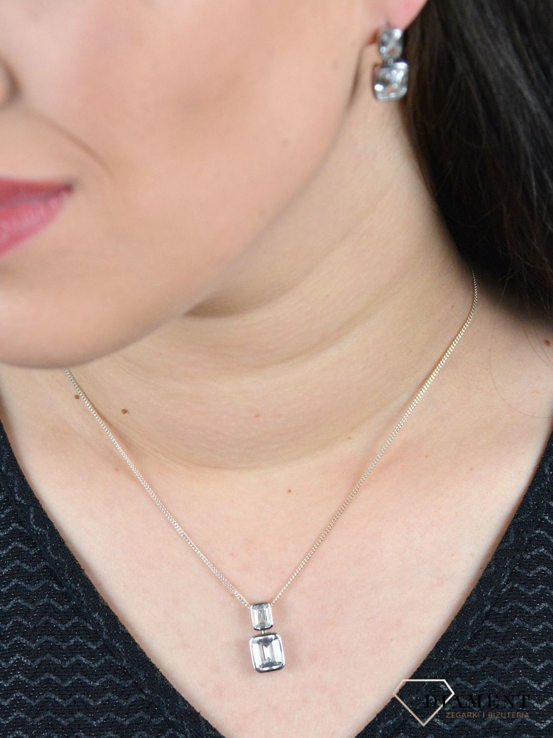 Srebrna zawieszka dwie cyrkonie DIA-ZAW-3255-925.jpg