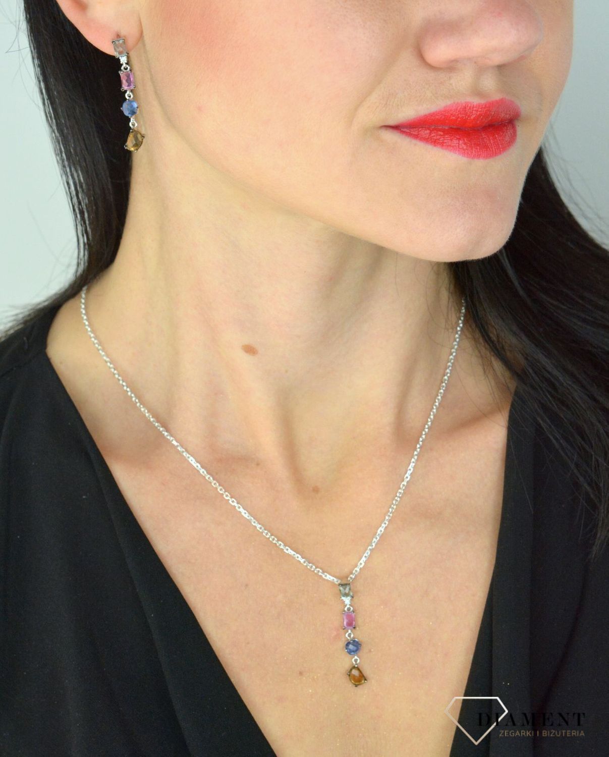 Srebrna zawieszka kolorowe cyrkonie DIA-ZAW-3258-925.jpg