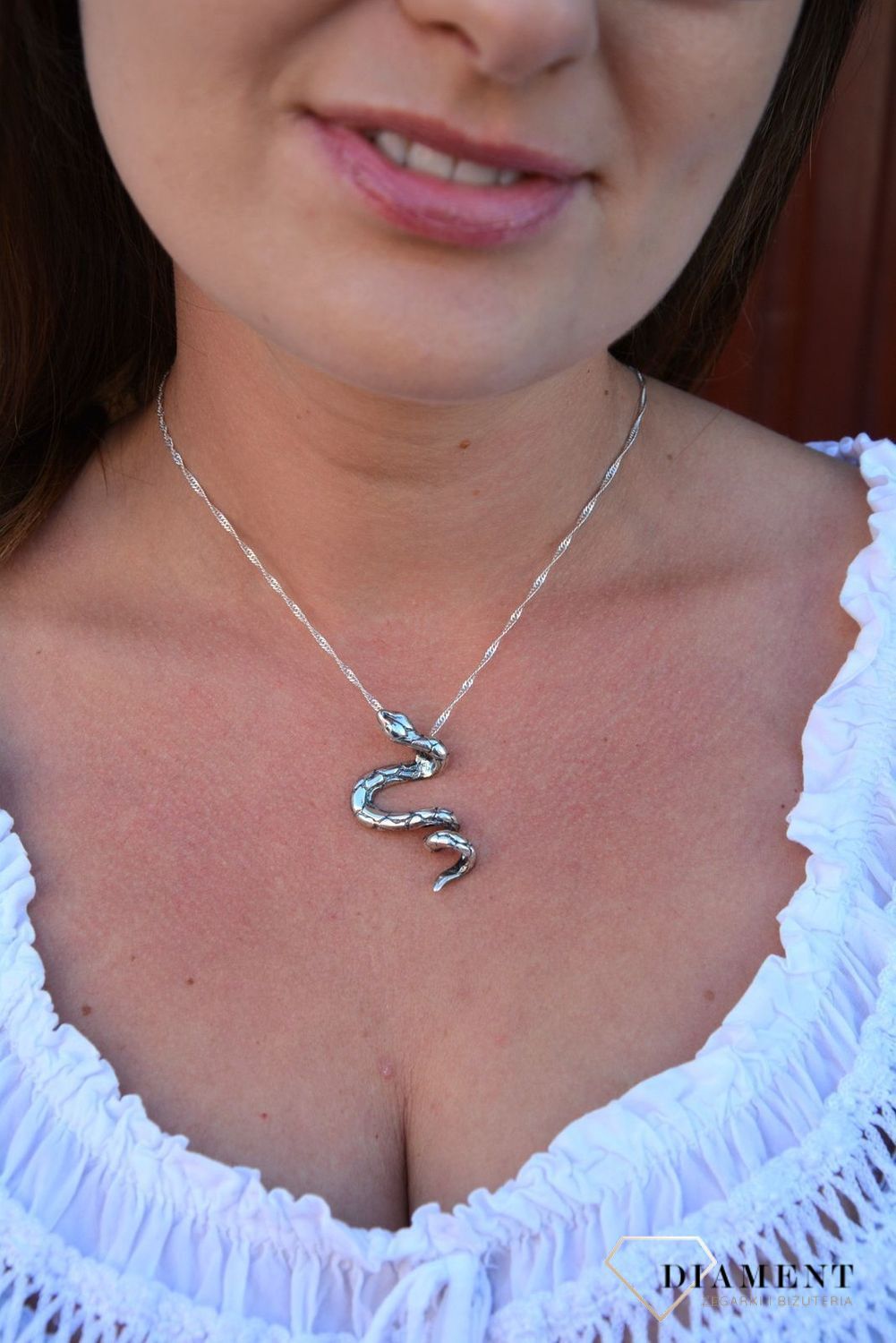 Srebrna zawieszka rodowana wąż DIA-ZAW-3259-925.jpg