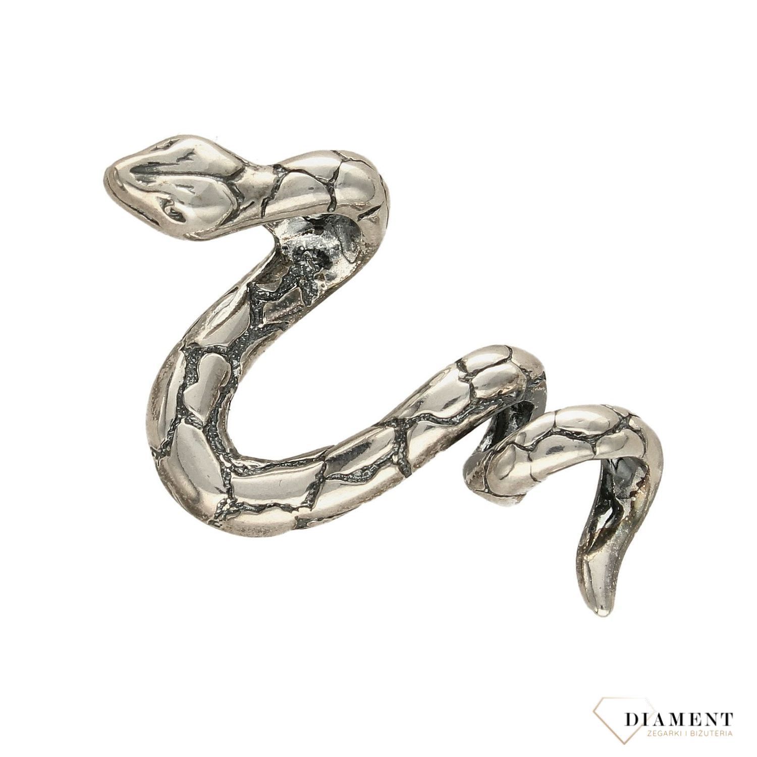 Srebrna zawieszka rodowana wąż DIA-ZAW-3259-925.jpg