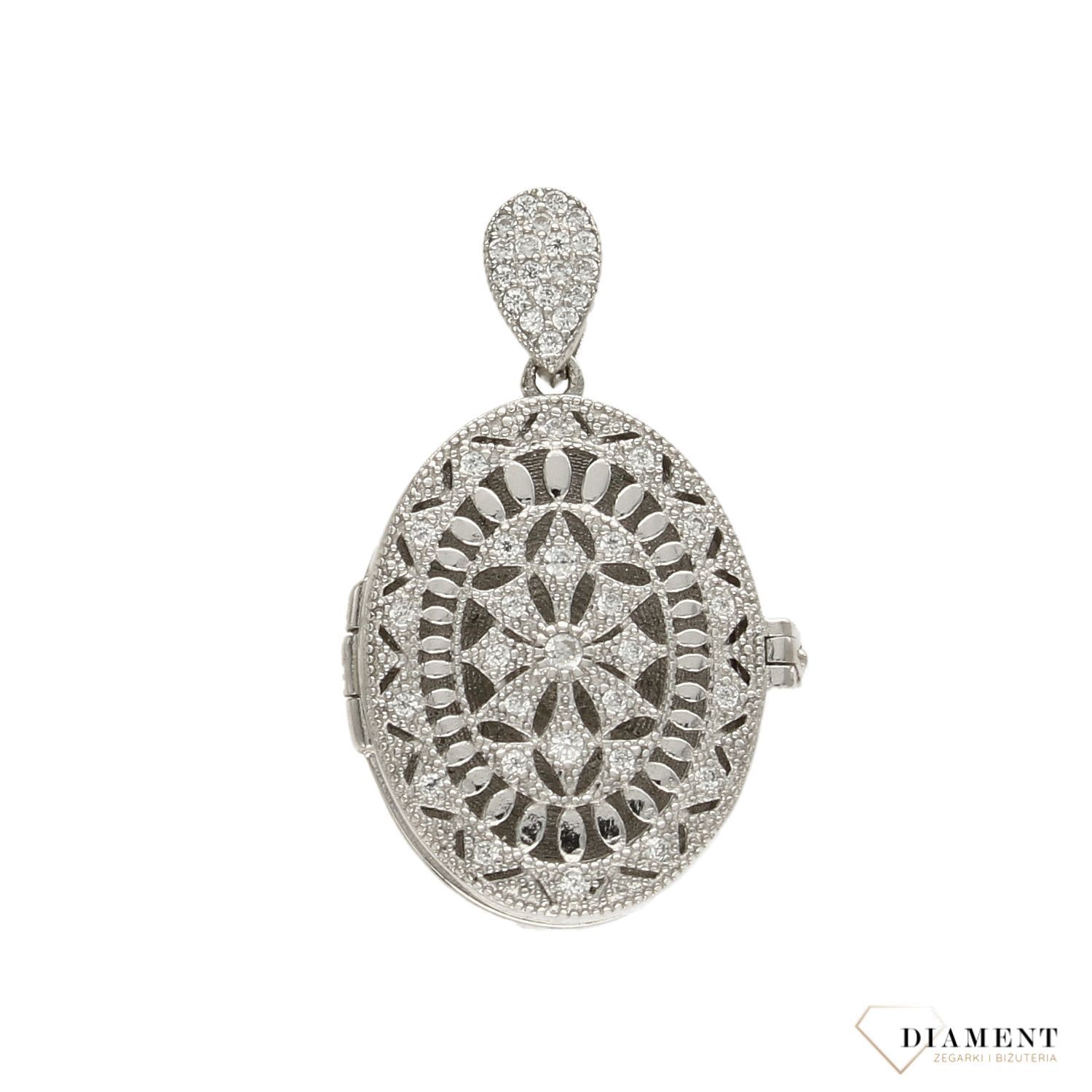 Srebrna zawieszka ozdobne puzderko w cyrkonie DIA-ZAW-3260-925.jpg