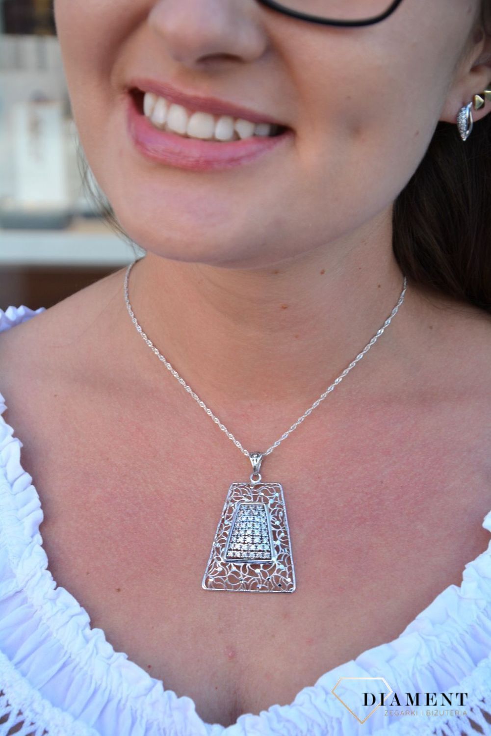 Srebrna duża zawieszka z ozdobnym wzorem DIA-ZAW-3262-925.jpg