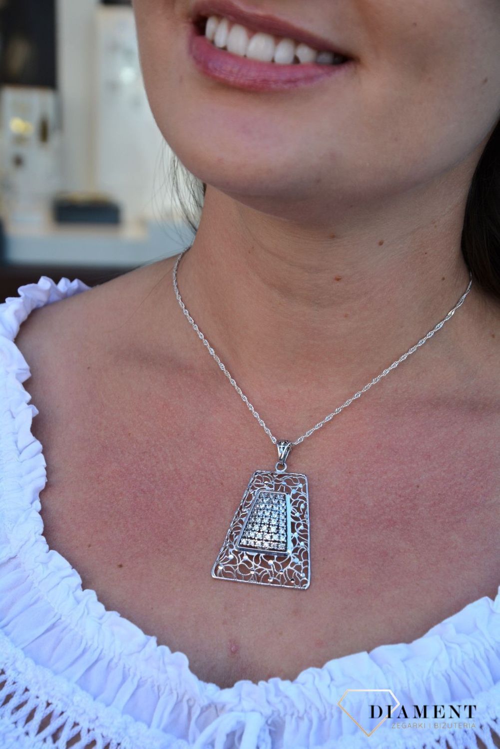 Srebrna duża zawieszka z ozdobnym wzorem DIA-ZAW-3262-925.jpg