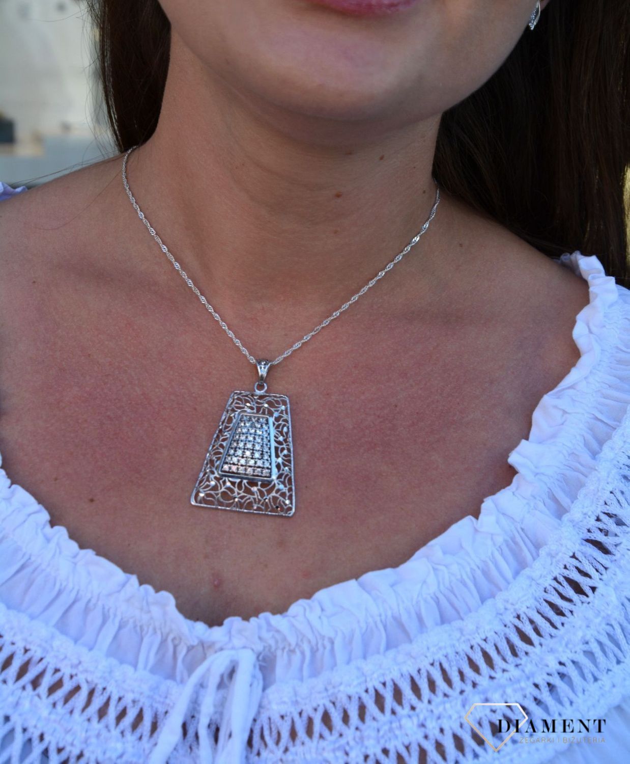 Srebrna duża zawieszka z ozdobnym wzorem DIA-ZAW-3262-925.jpg