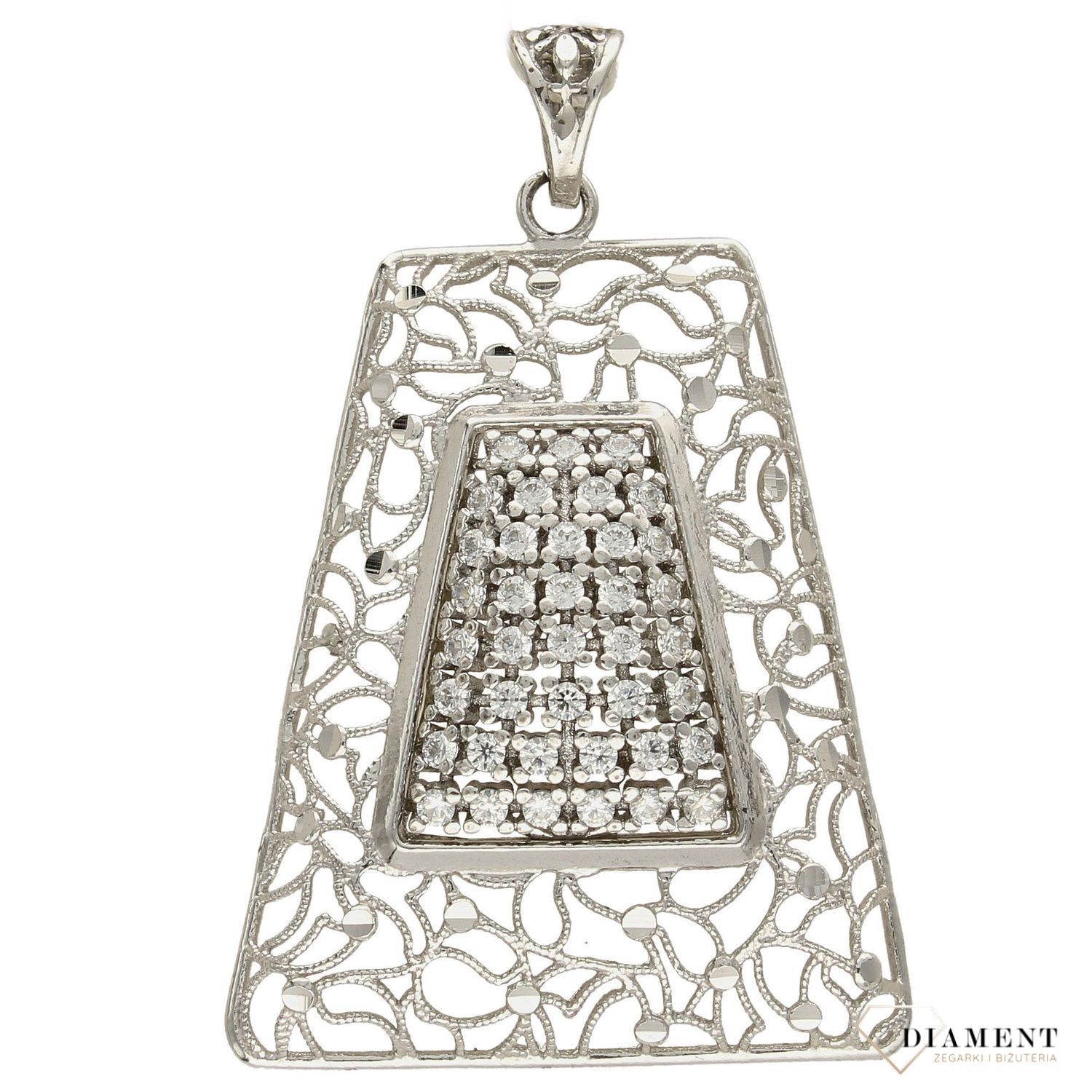 Srebrna duża zawieszka z ozdobnym wzorem DIA-ZAW-3262-925.jpg
