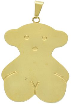 Zawieszka damska stalowa Misiu dwustronna złoto-żółta – 5,5 x 3,7 cmv gold.jpg