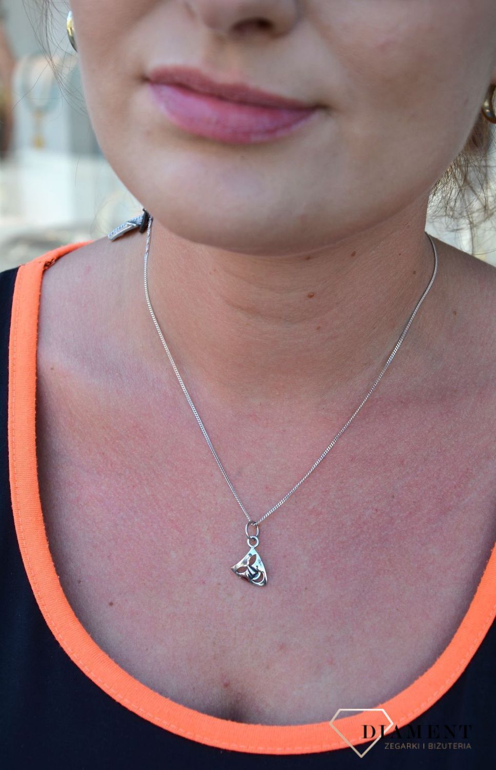 Srebrna zawieszka teatralna maska DIA-ZAW-3334-925.jpg