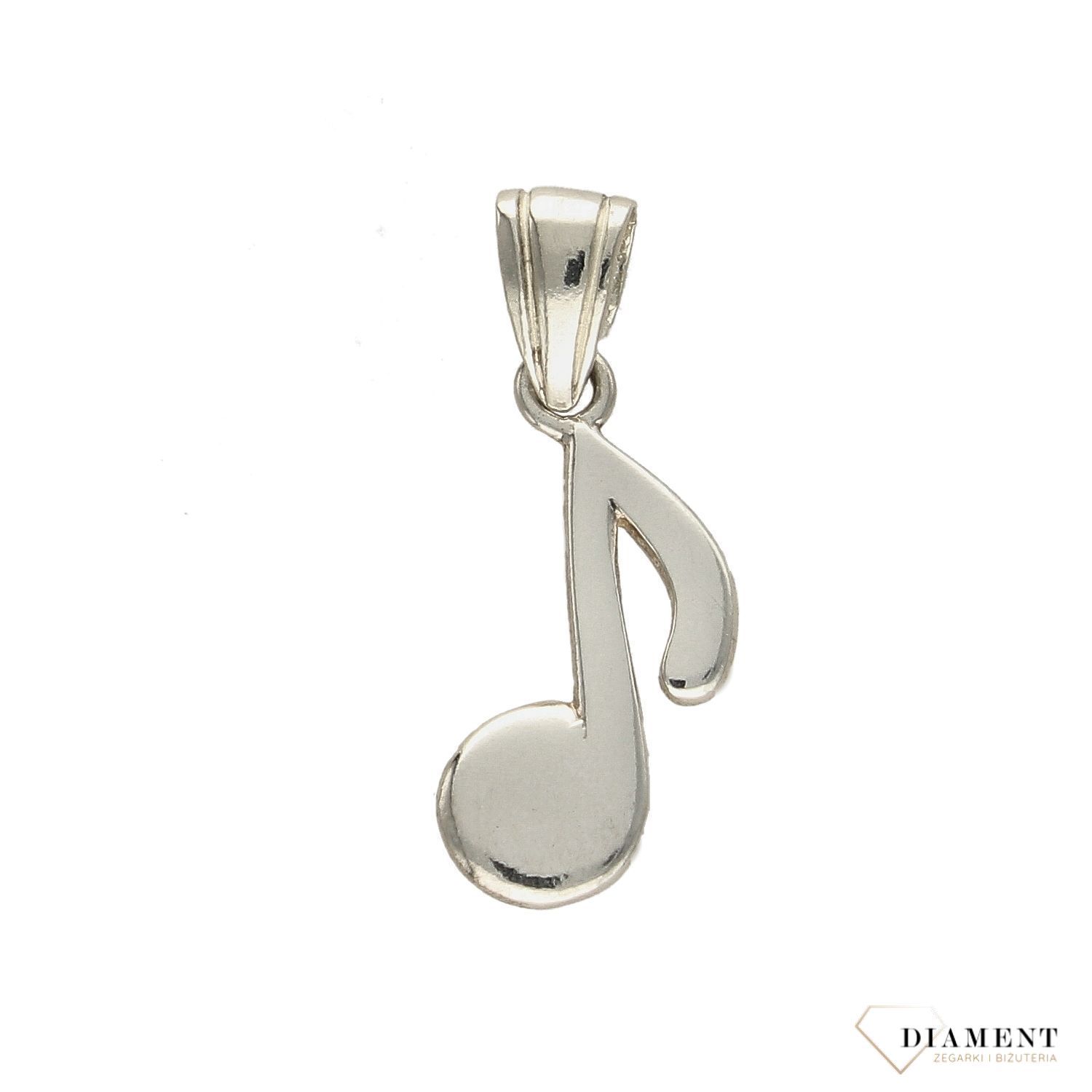 Srebrna zawieszka w kształcie nutki DIA-ZAW-3341-925.jpg