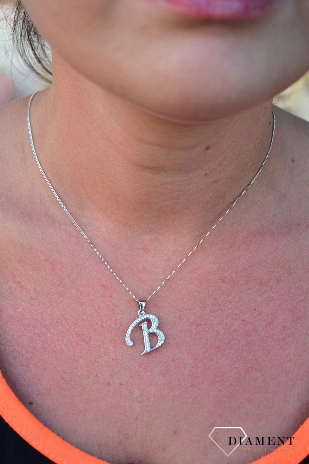 Srebrna zawieszka Literka B z cyrkoniami DIA-ZAW-3530B-925.jpg
