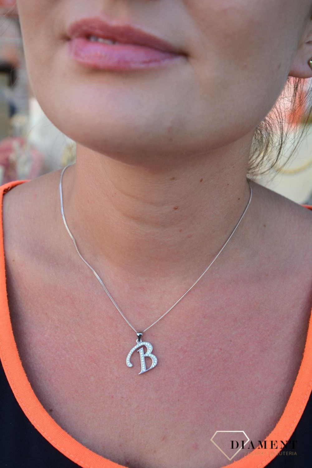 Srebrna zawieszka Literka B z cyrkoniami DIA-ZAW-3530B-925.jpg