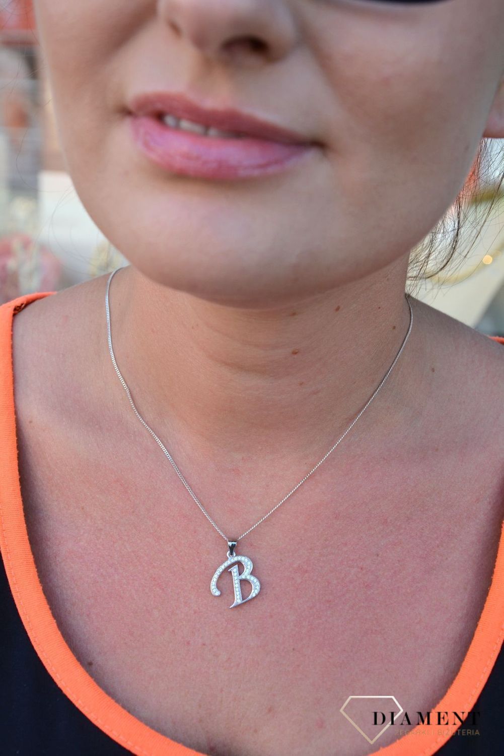 Srebrna zawieszka Literka B z cyrkoniami DIA-ZAW-3530B-925.jpg