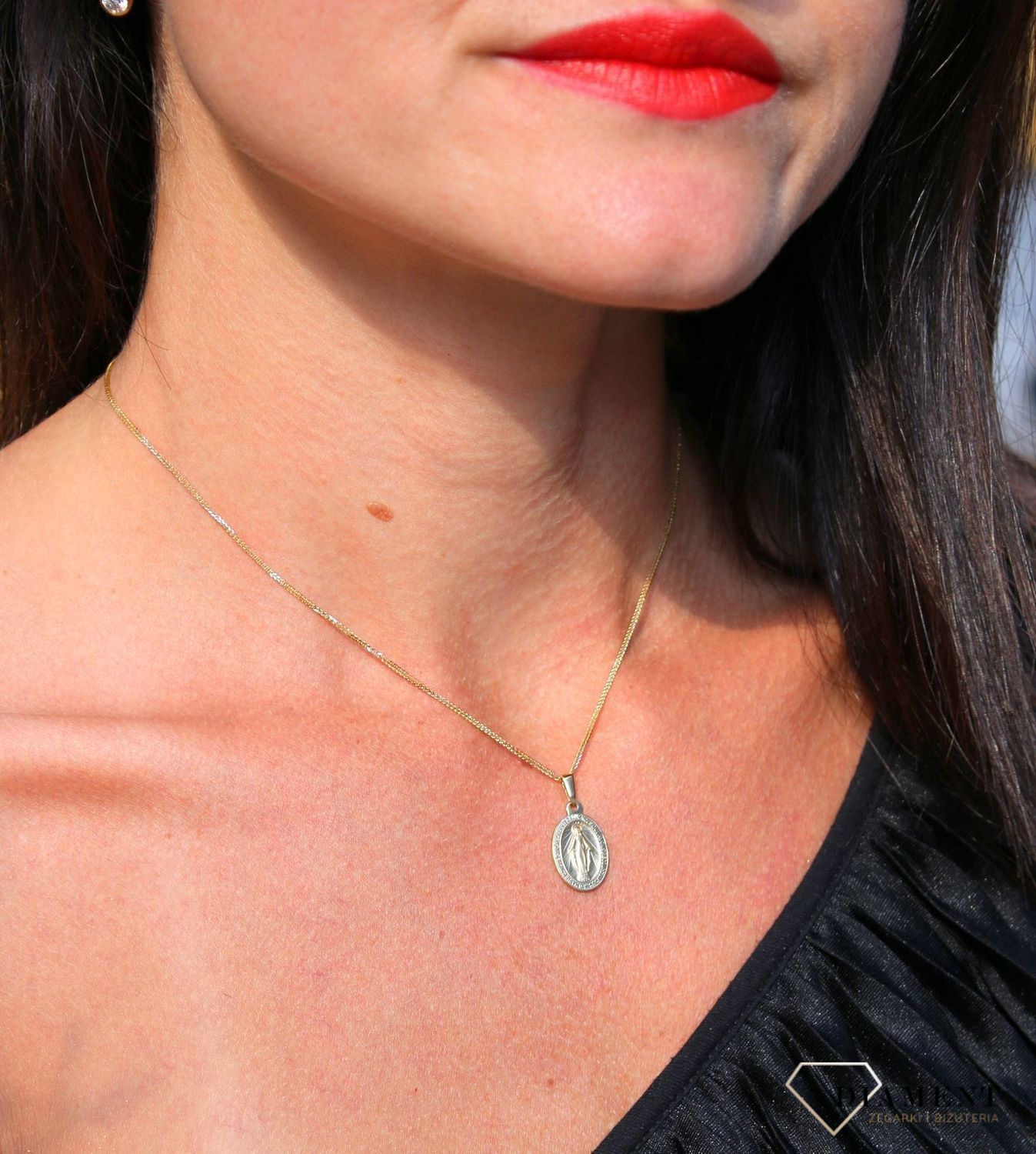Złota zawieszka 333 'Cudowny Medalik' Maryja Niepokalana DIA-ZAW-3661-333.jpg