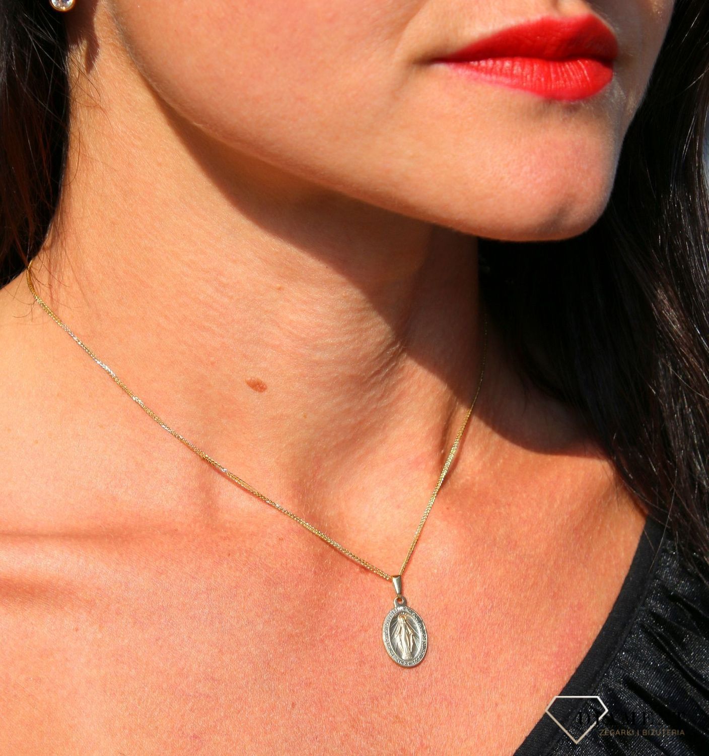 Złota zawieszka 333 'Cudowny Medalik' Maryja Niepokalana DIA-ZAW-3661-333.jpg