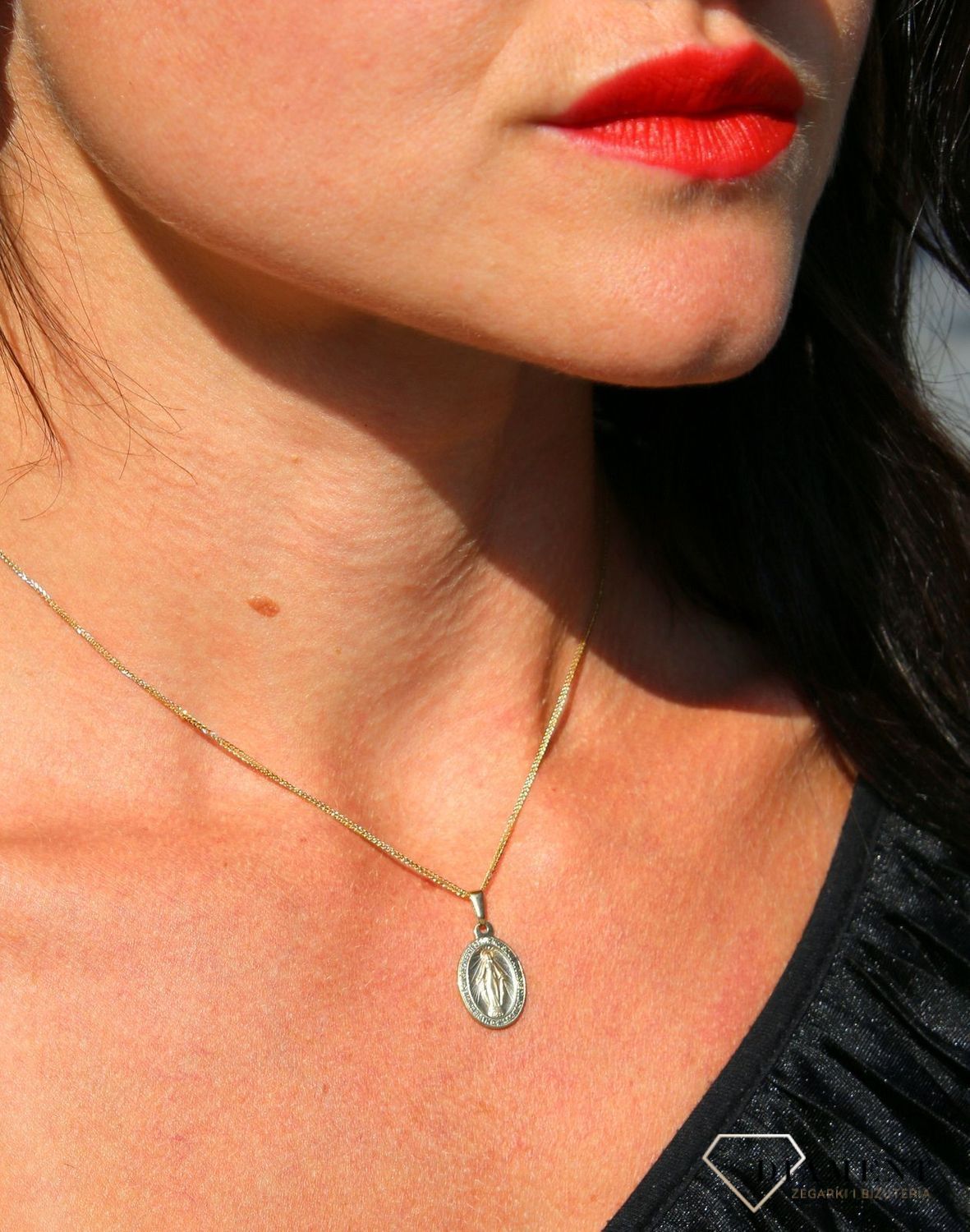 Złota zawieszka 333 'Cudowny Medalik' Maryja Niepokalana DIA-ZAW-3661-333.jpg