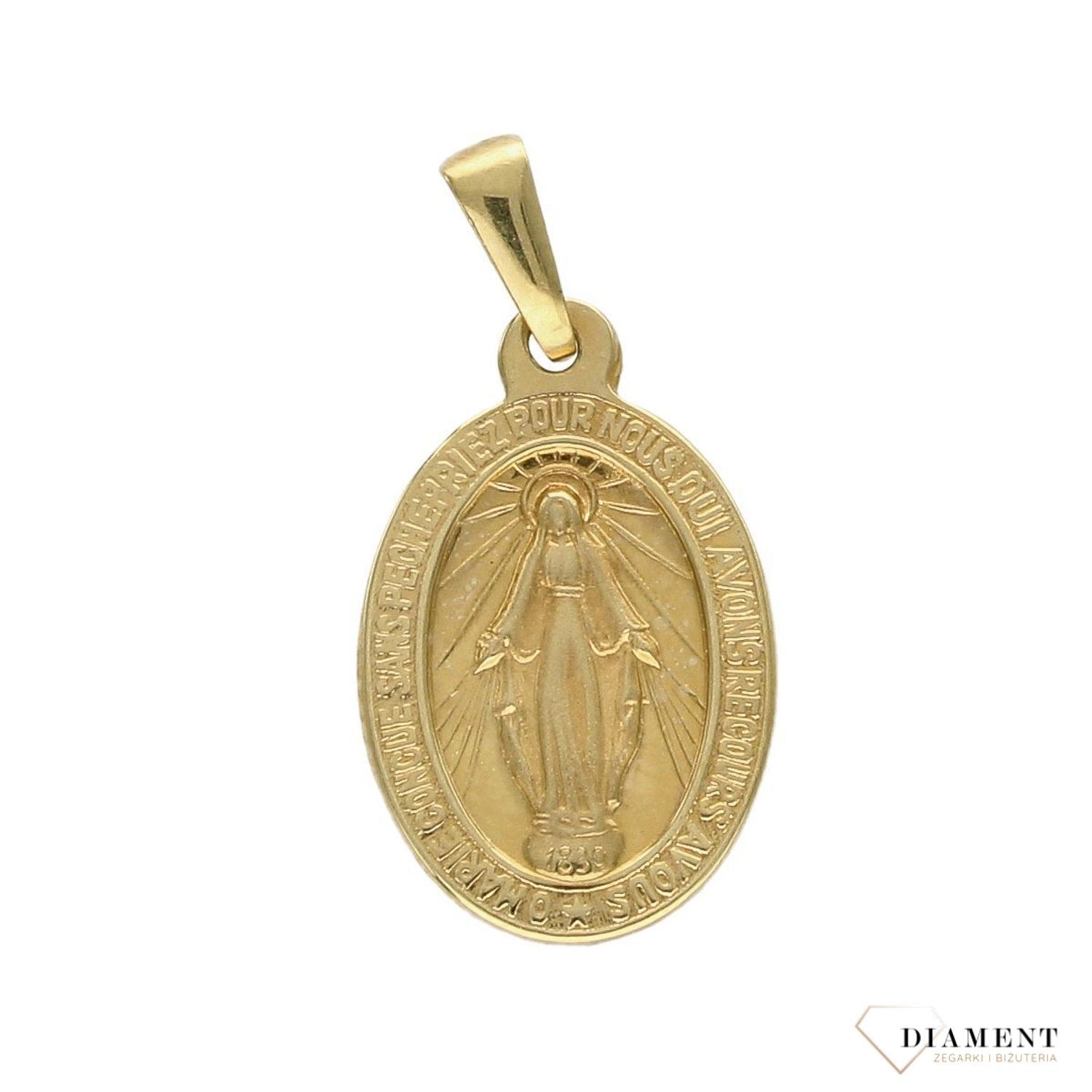 Złota zawieszka 333 'Cudowny Medalik' Maryja Niepokalana DIA-ZAW-3661-333.jpg