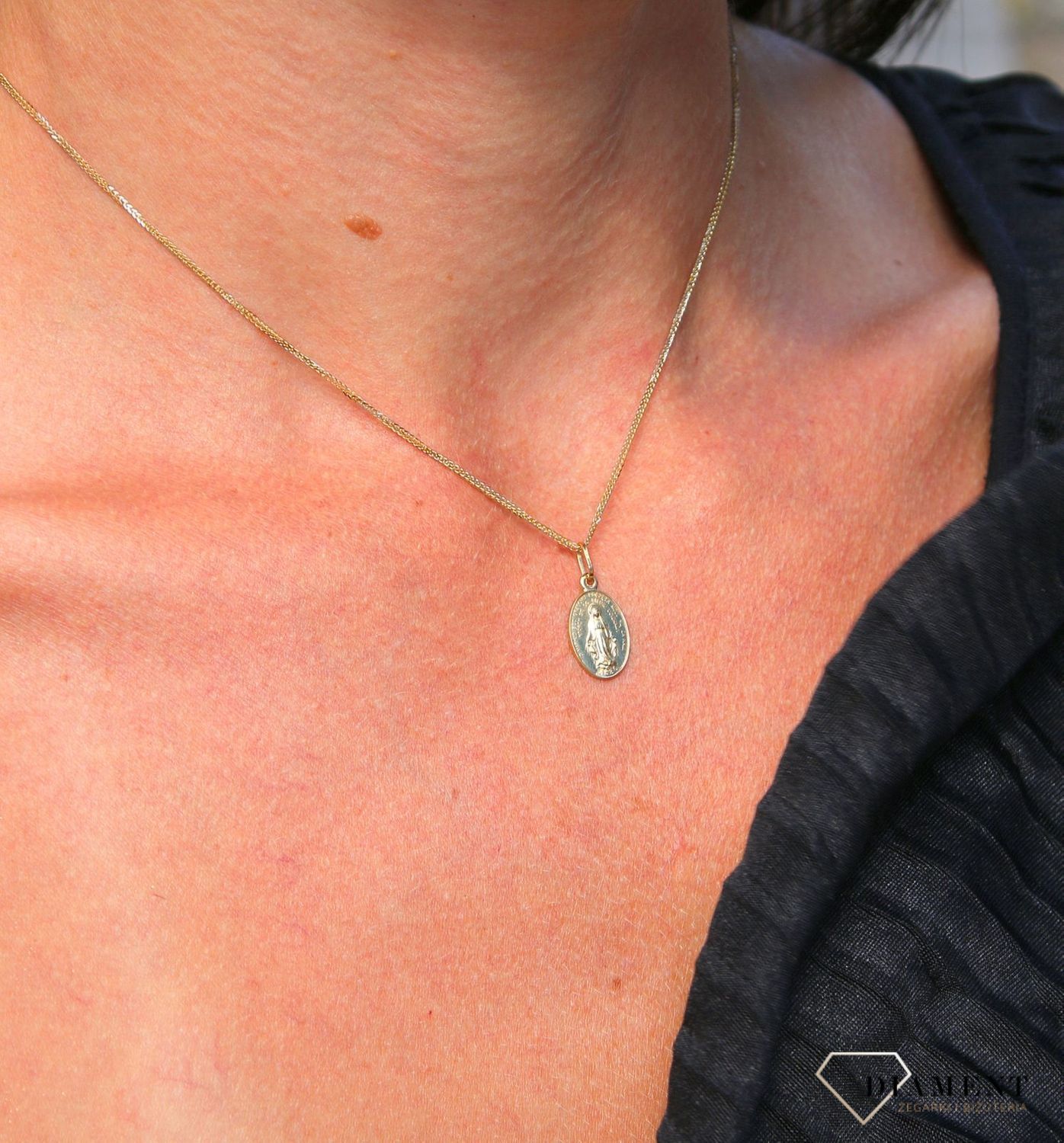 Złota zawieszka 333 'Cudowny Medalik' Maryja Niepokalana DIA-ZAW-3662-333.jpg