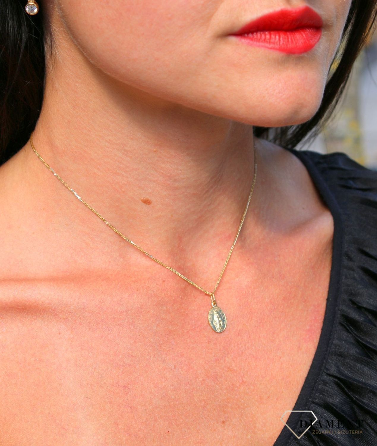 Złota zawieszka 333 'Cudowny Medalik' Maryja Niepokalana DIA-ZAW-3662-333.jpg