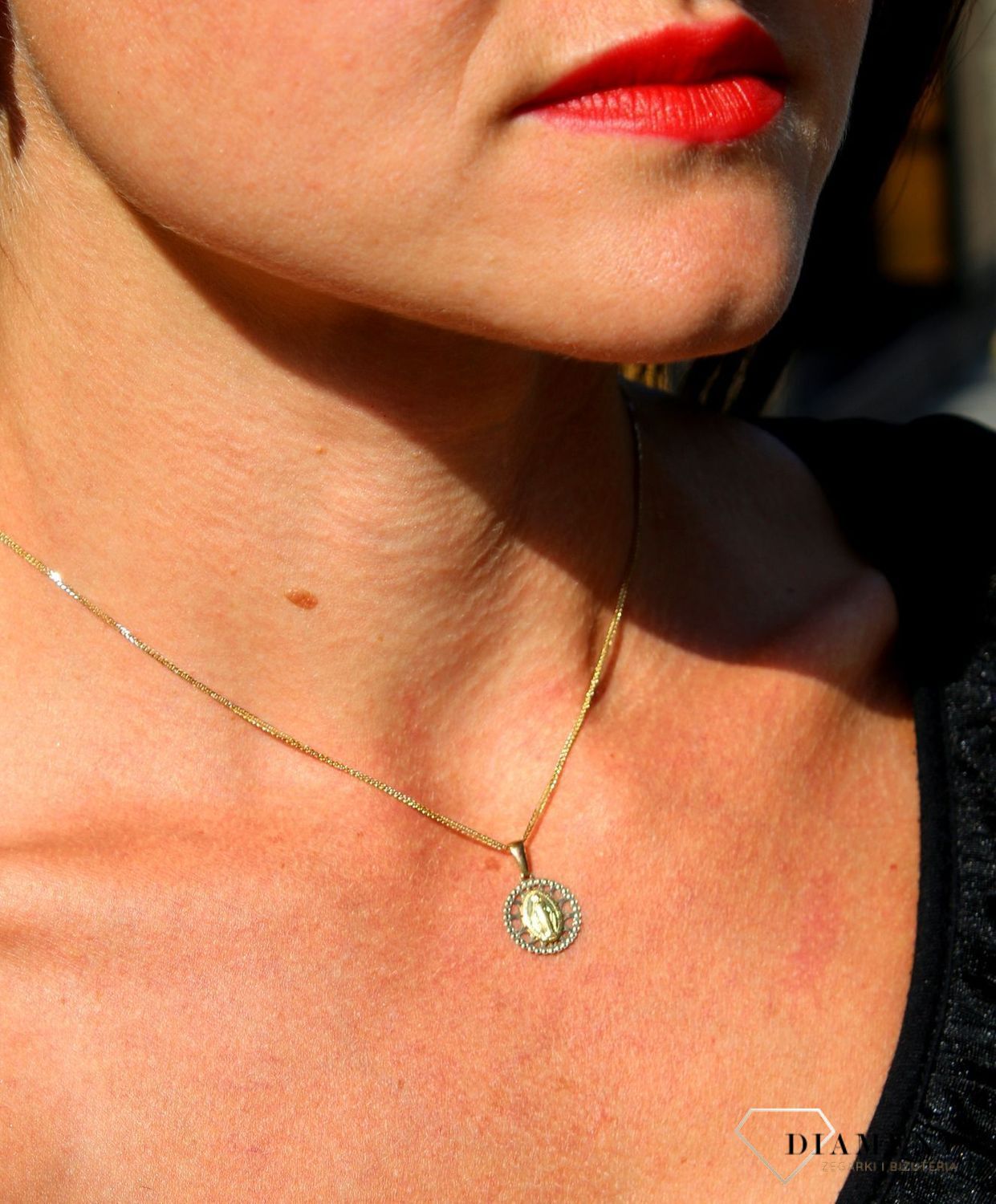 Złota zawieszka 333 'Cudowny Medalik' Maryja Niepokalana DIA-ZAW-3664-333.jpg