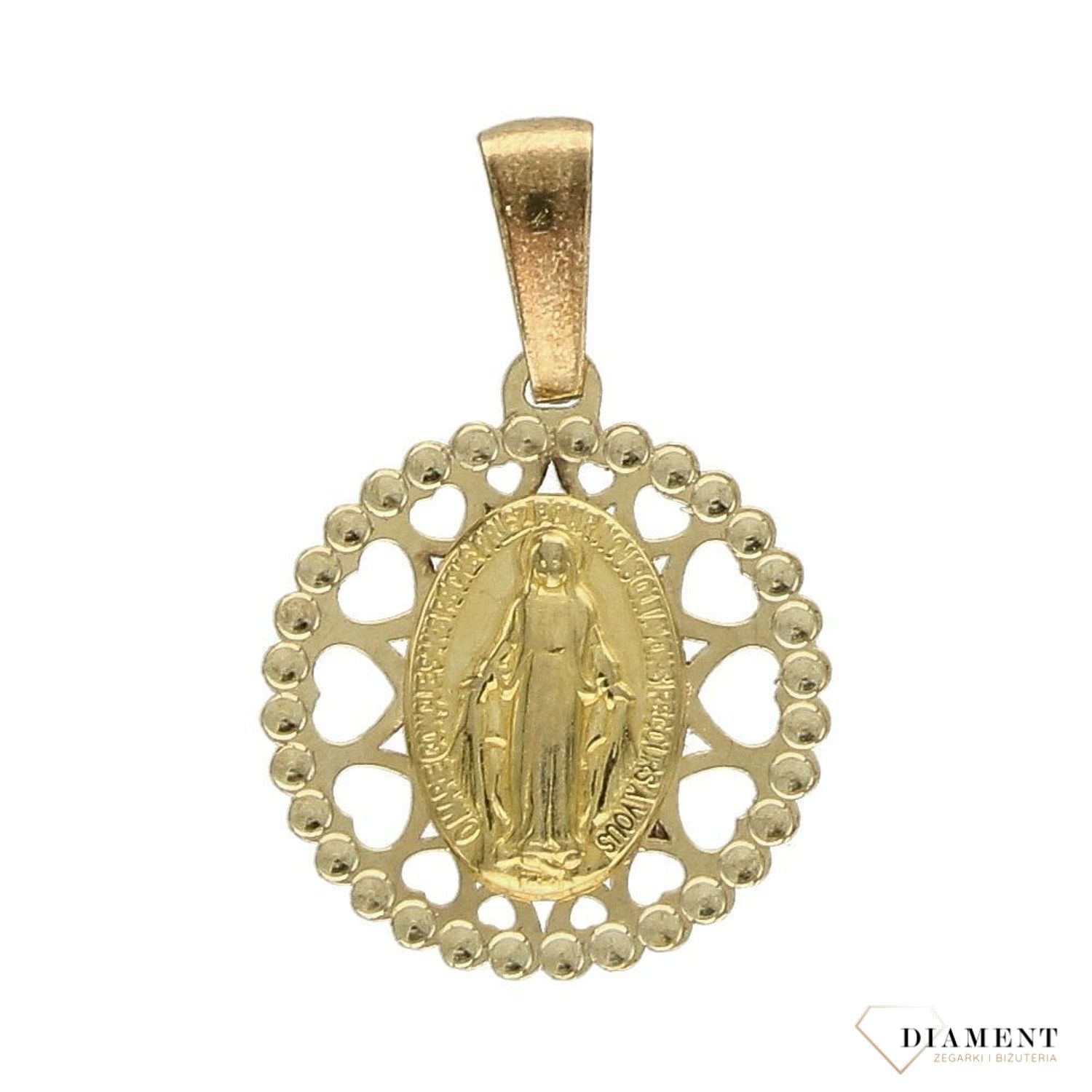 Złota zawieszka 333 'Cudowny Medalik' Maryja Niepokalana DIA-ZAW-3664-333.jpg