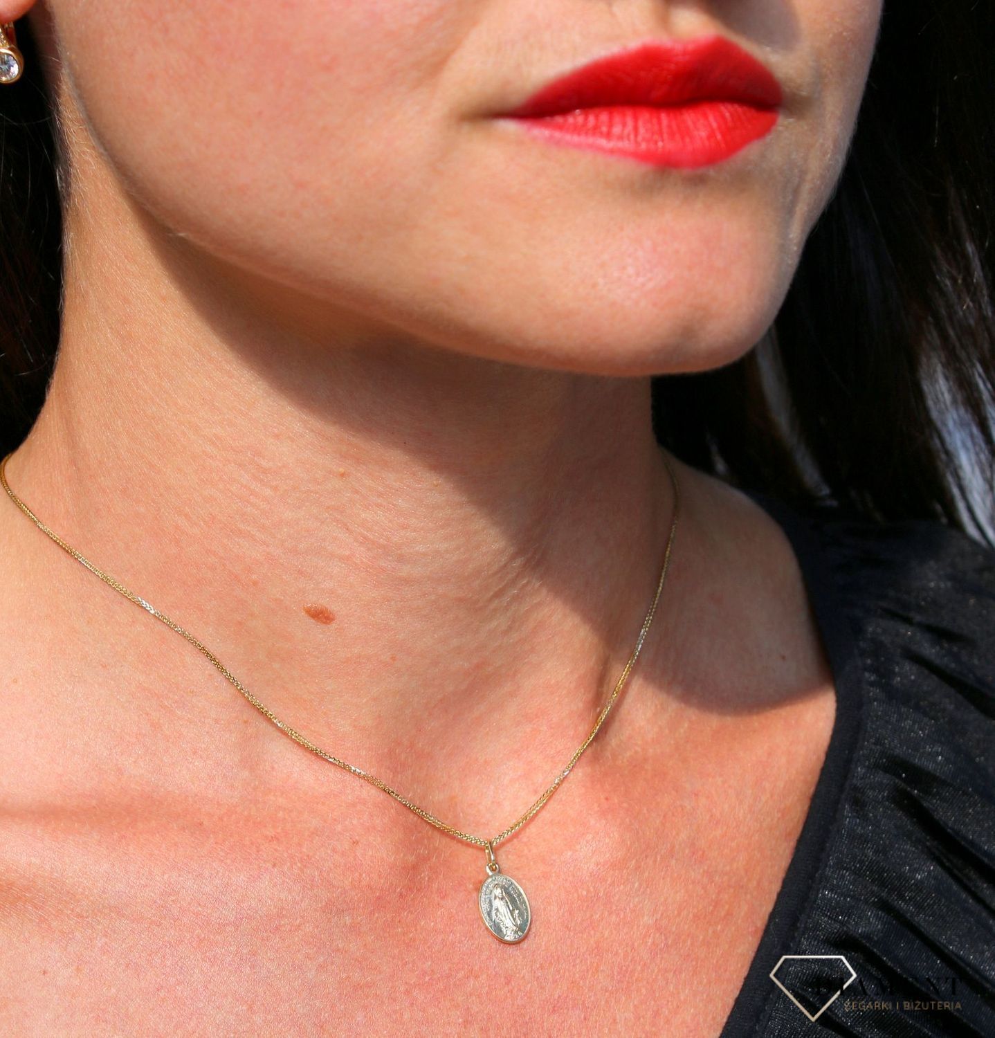 Złota zawieszka 585 'Cudowny Medalik' Maryja Niepokalana DIA-ZAW-3669-585.jpg