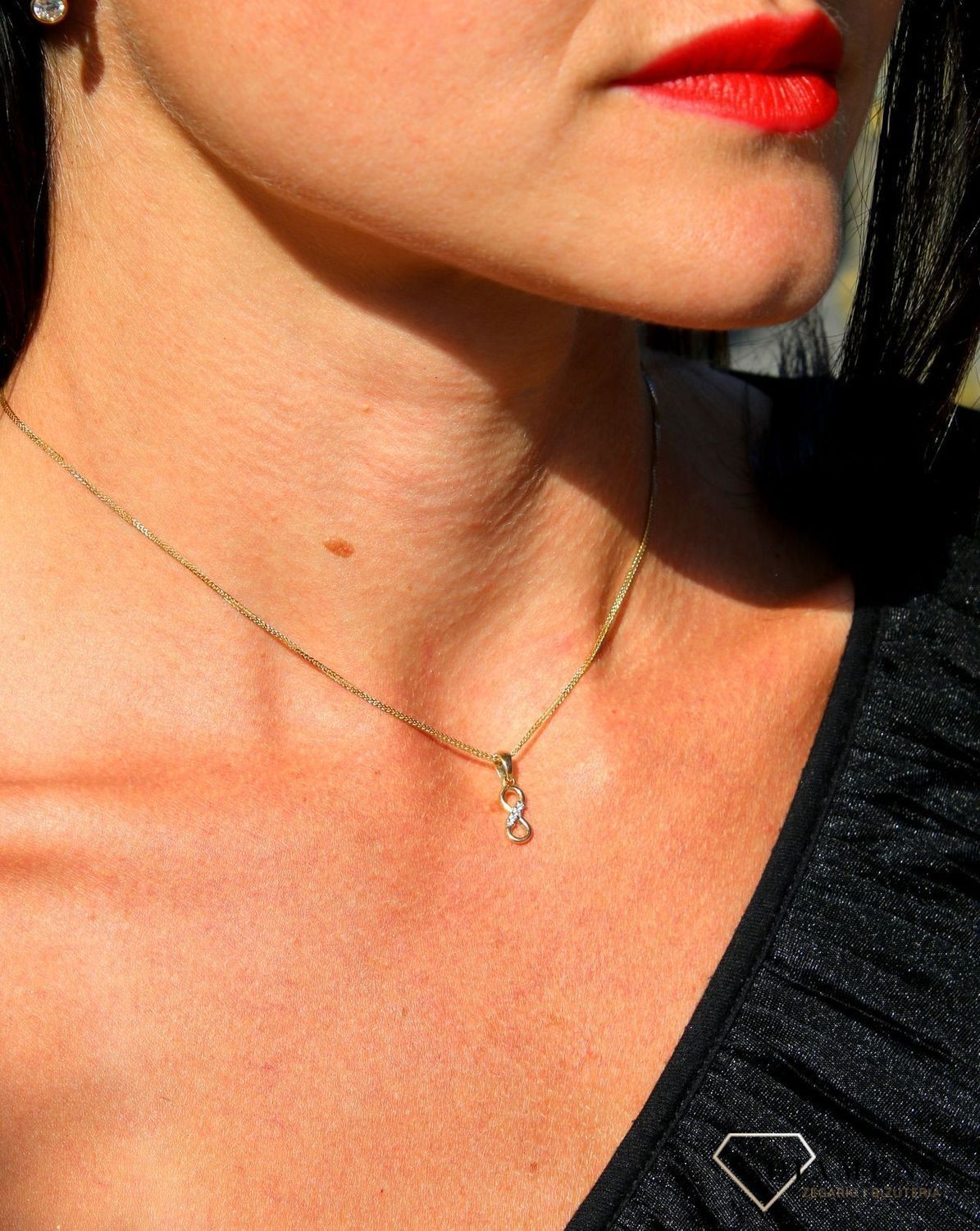 Złota zawieszka 585 nieskończoności z cyrkoniami DIA-ZAW-3673-585.jpg