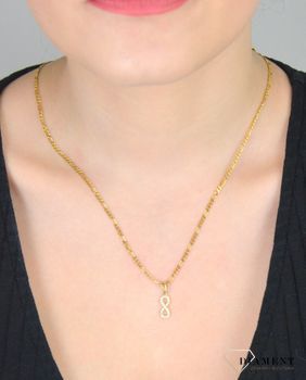 Zawieszka złota nieskończoność z cyrkoniami pr 585, DIA-ZAW-3674-585 3.JPG