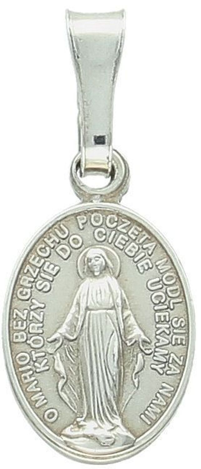 Medalik srebrny owalny z wizerunkiem Jezusa, DIA-ZAW-3735-925, próba 925. Waga 1,10 g, rozmiar 2,3 × 1,0 cm. Piękny symbol wiary i duchowej ochrony.1.jpg