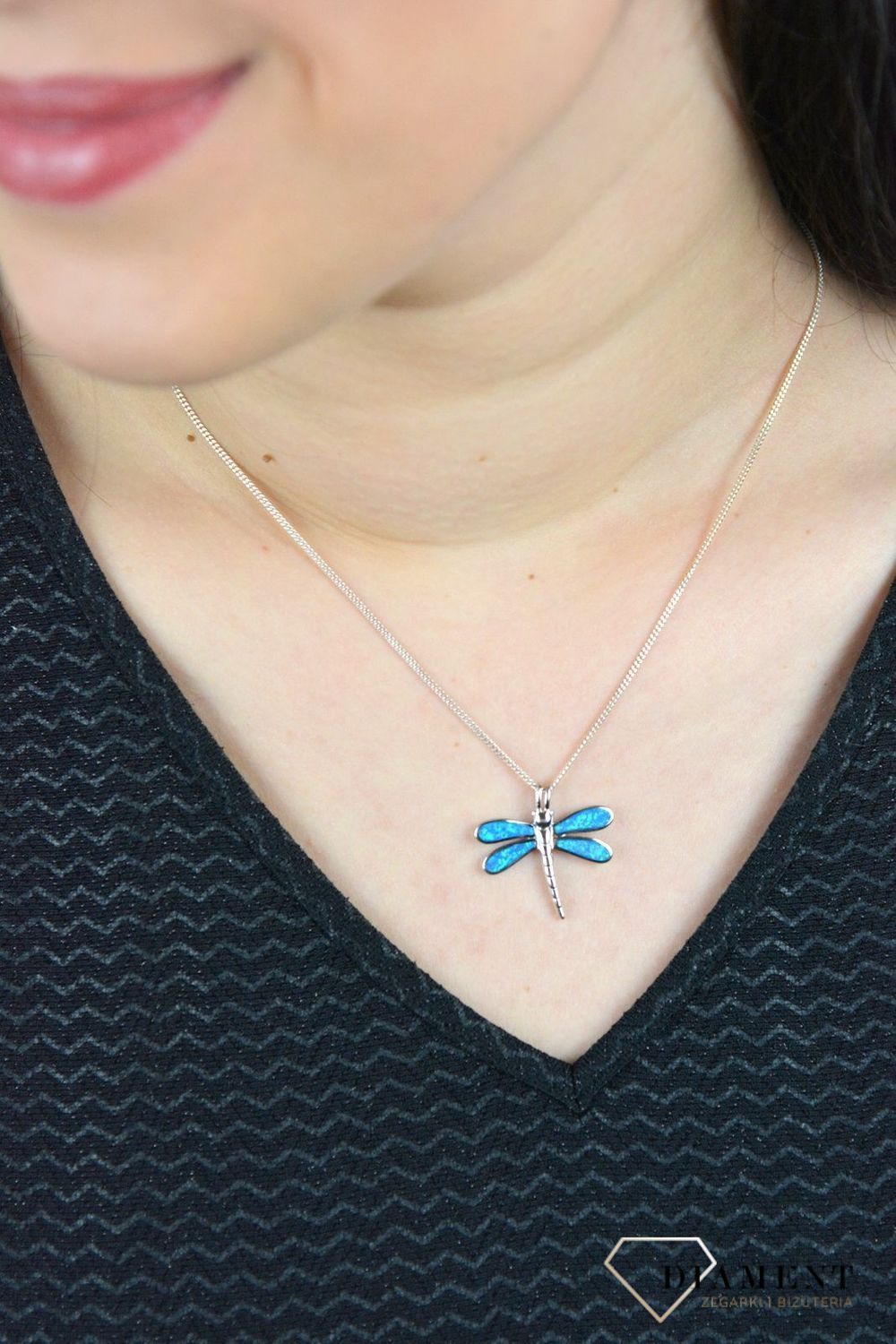 Srebrna zawieszka Ważka z opalem DIA-ZAW-3950-925.jpg