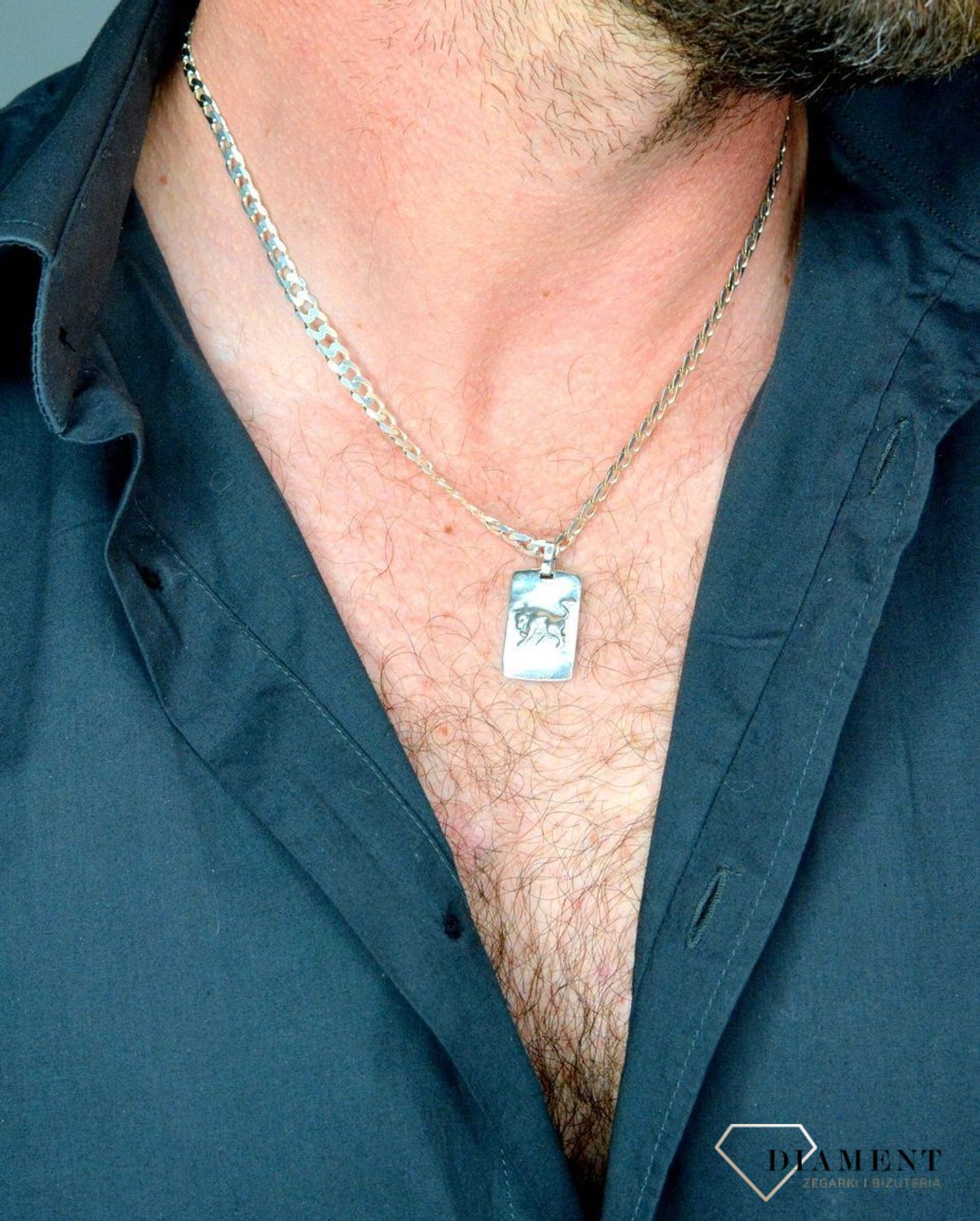 Zawieszka srebrna znak zodiaku prosta blaszka Byk DIA-ZAW-3976-925.jpg