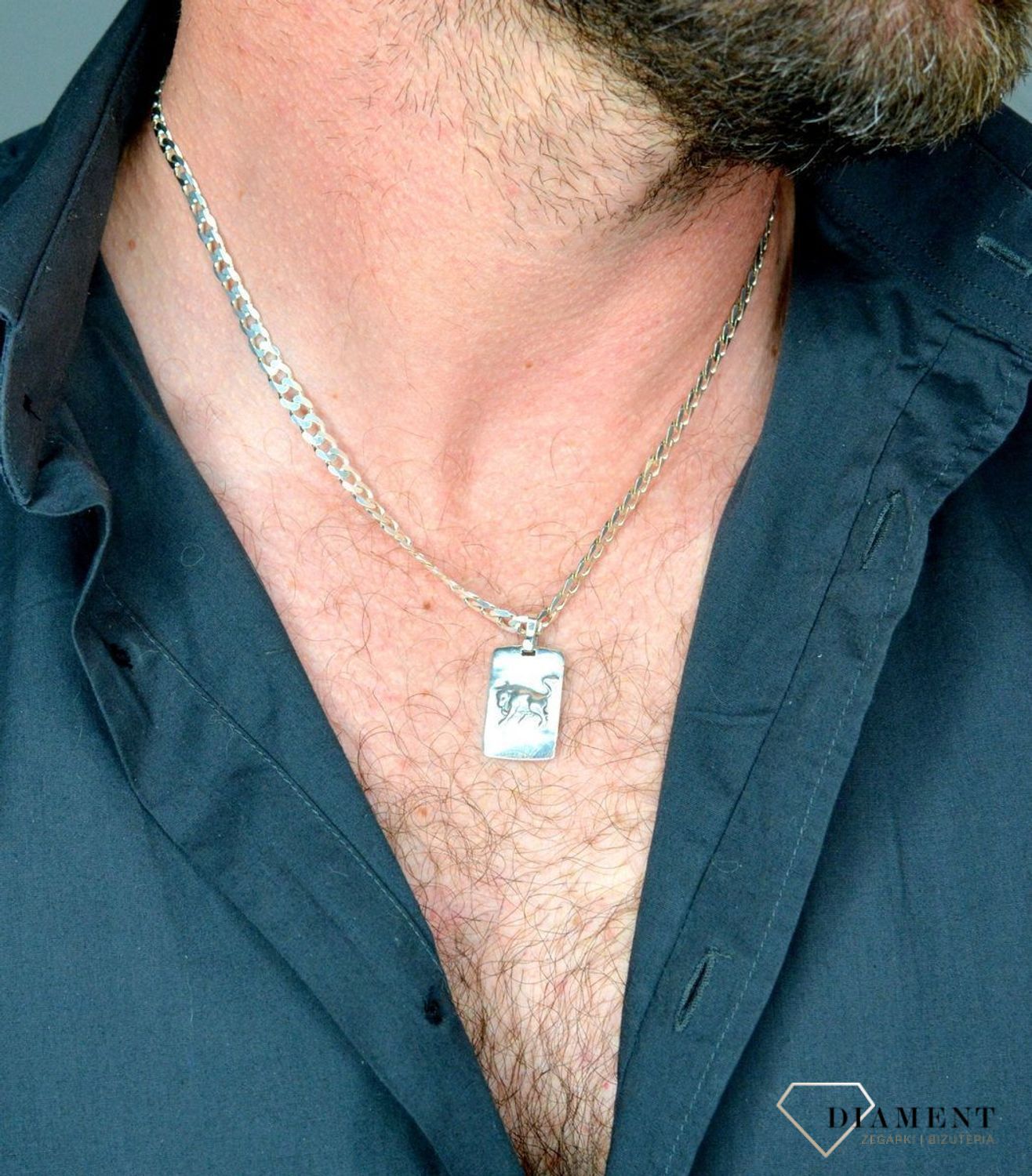 Zawieszka srebrna znak zodiaku prosta blaszka Byk DIA-ZAW-3976-925.jpg