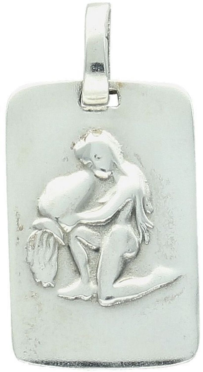 Zawieszka srebrna próba 925 z wygrawerowanym symbolem Wodnika na prostokątnej blaszce. Waga 4,76 g, szerokość 1,5 cm, długość 3,0 cm. Idealny prezent dla miłośników astrologii i 1.jpg