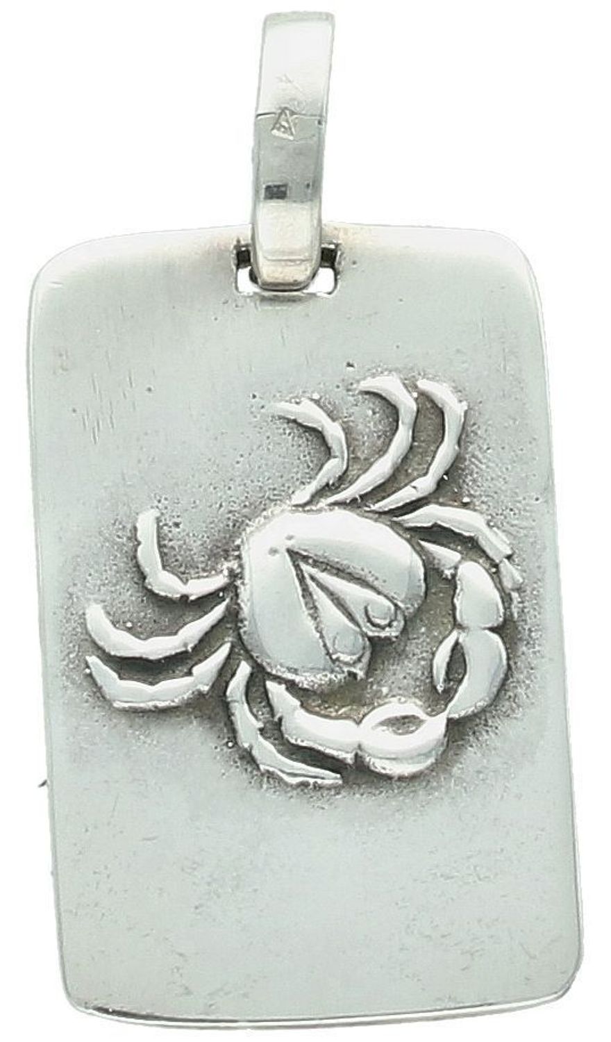 Zawieszka srebrna próba 925 prostokątna blaszka z znakiem zodiaku rak DIA-ZAW-3981-RAK-925 Wyjątkowa zawieszka srebrna w formie prostokątnej blaszki, ozdobiona znakiem zodiaku Rak1.jpg