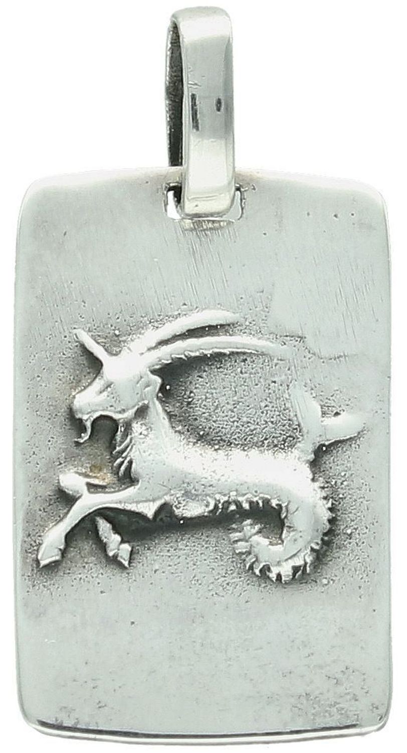 Zawieszka srebrna próba 925 koziorożec blaszka DIA-ZAW-3984-KOZIOROŻEC-925 Elegancka zawieszka srebrna w formie blaszki, ozdobiona symbolem Koziorożca, wykonana z srebra próby 925. 1.jpg