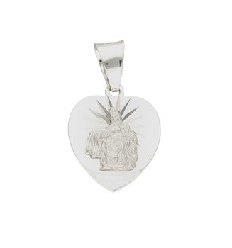 Srebrny medalik w kształcie serca z Matką Boską Częstochowską DIA-ZAW-40245F-925. Idealnie będzie pasował do srebrny subtelnych łańcuszków. Sprawdzi się również jako idealny prezent na komunię bądź chrzciny dla dziecka.jpg