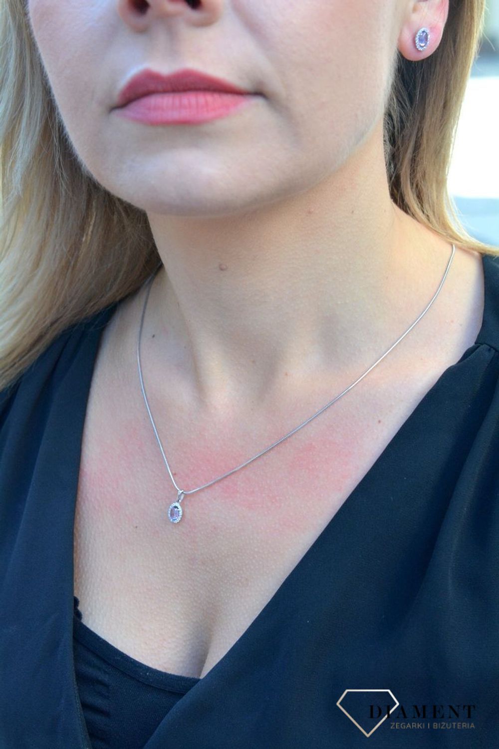 Złota zawieszka białe złoto ametyst i cyrkonia DIA-ZAW-4170-585.jpg