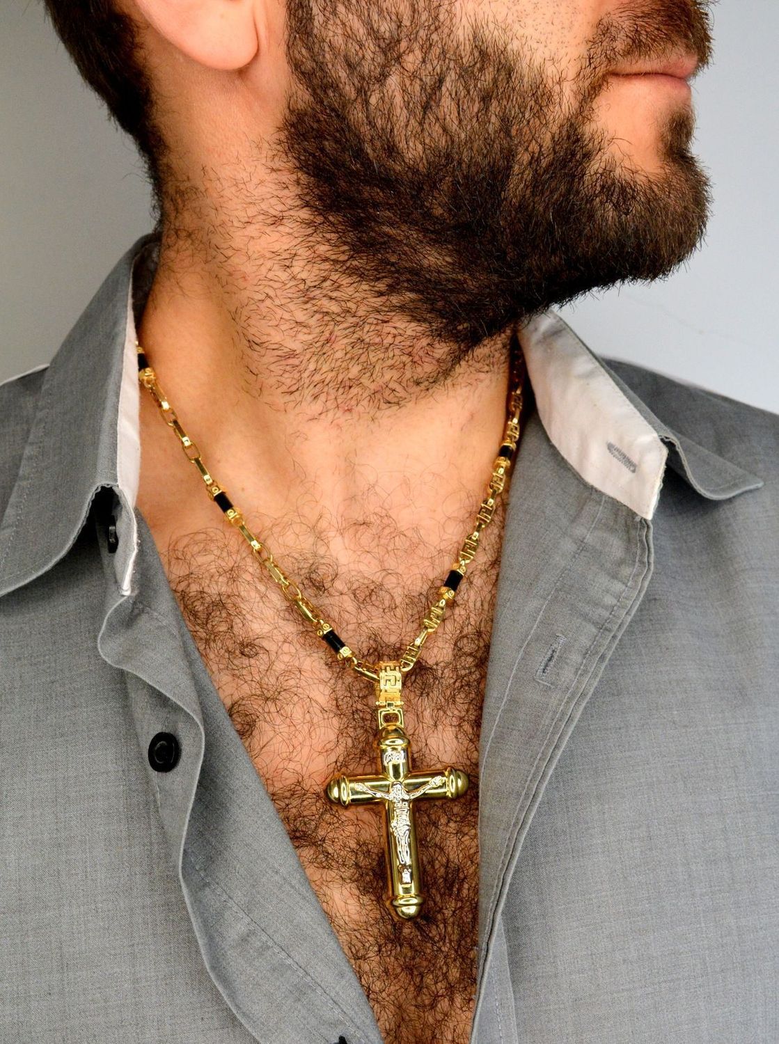 Duży złoty krzyż z wizerunkiem białe złoto DIA-ZAW-4194-585.jpg