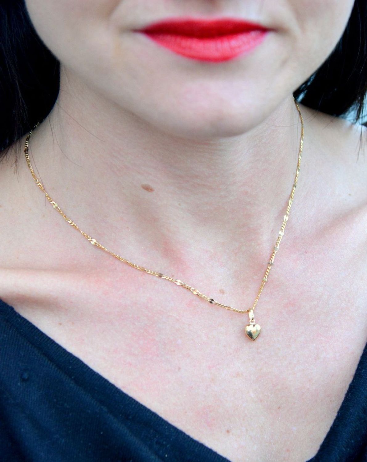 Złota zawieszka 585 wypukłe małe serce DIA-ZAW-4197-585.jpg