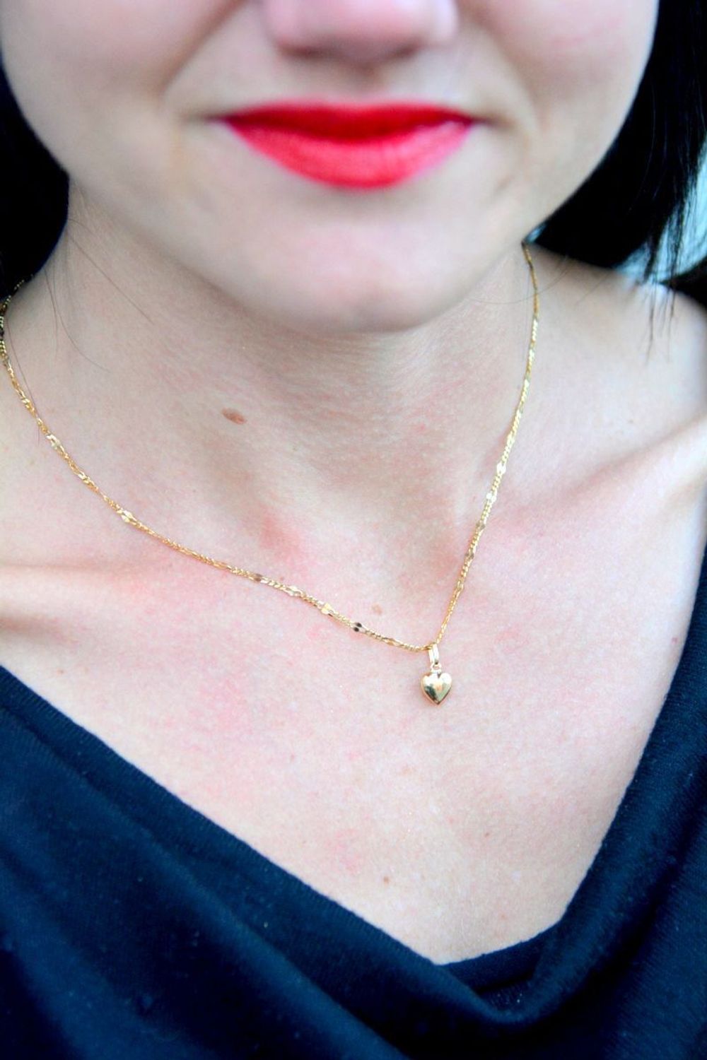 Złota zawieszka 585 wypukłe małe serce DIA-ZAW-4197-585.jpg