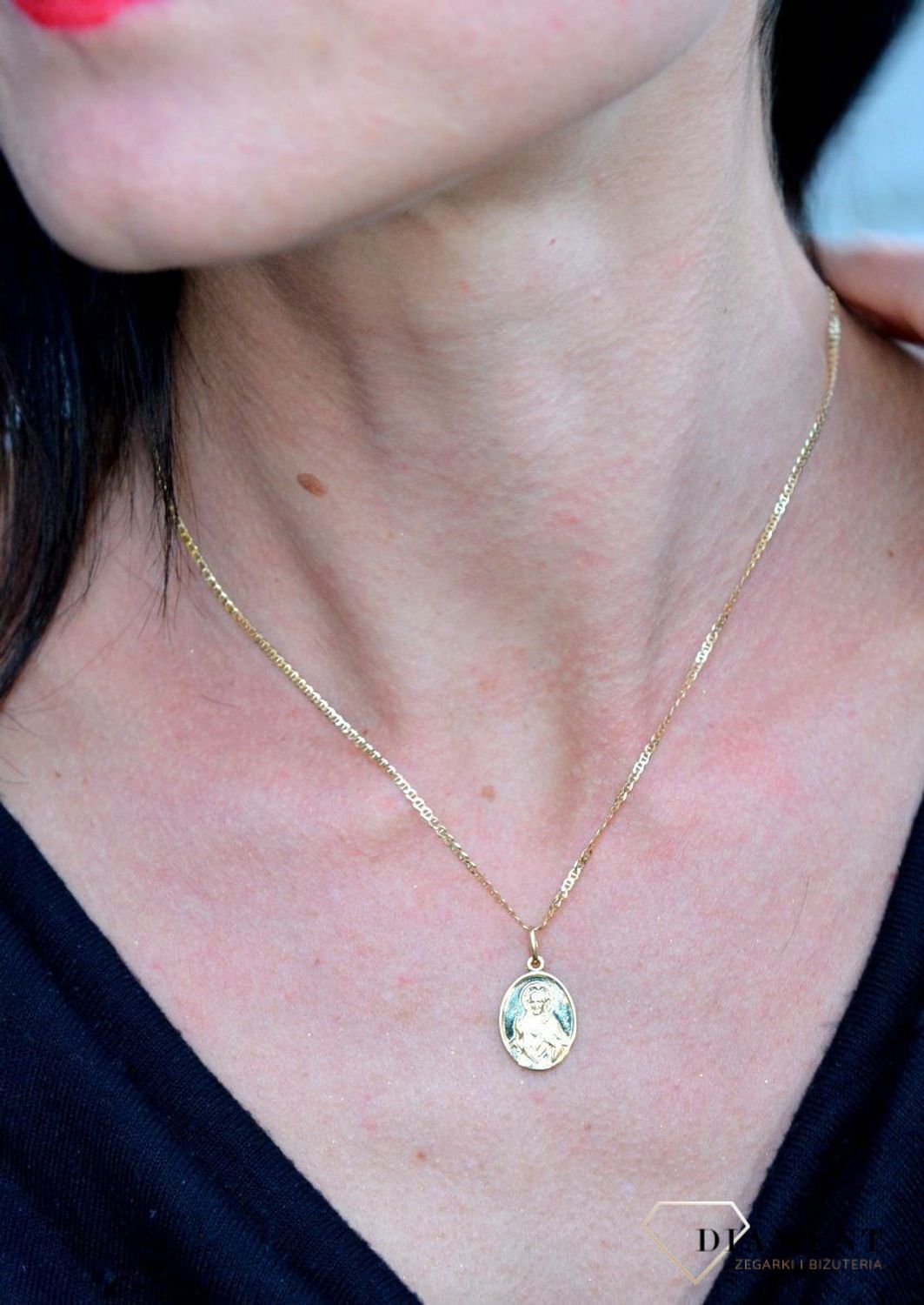 Złota zawieszka medalik dwustronny skaplerz DIA-ZAW-4199-585 (1).jpg