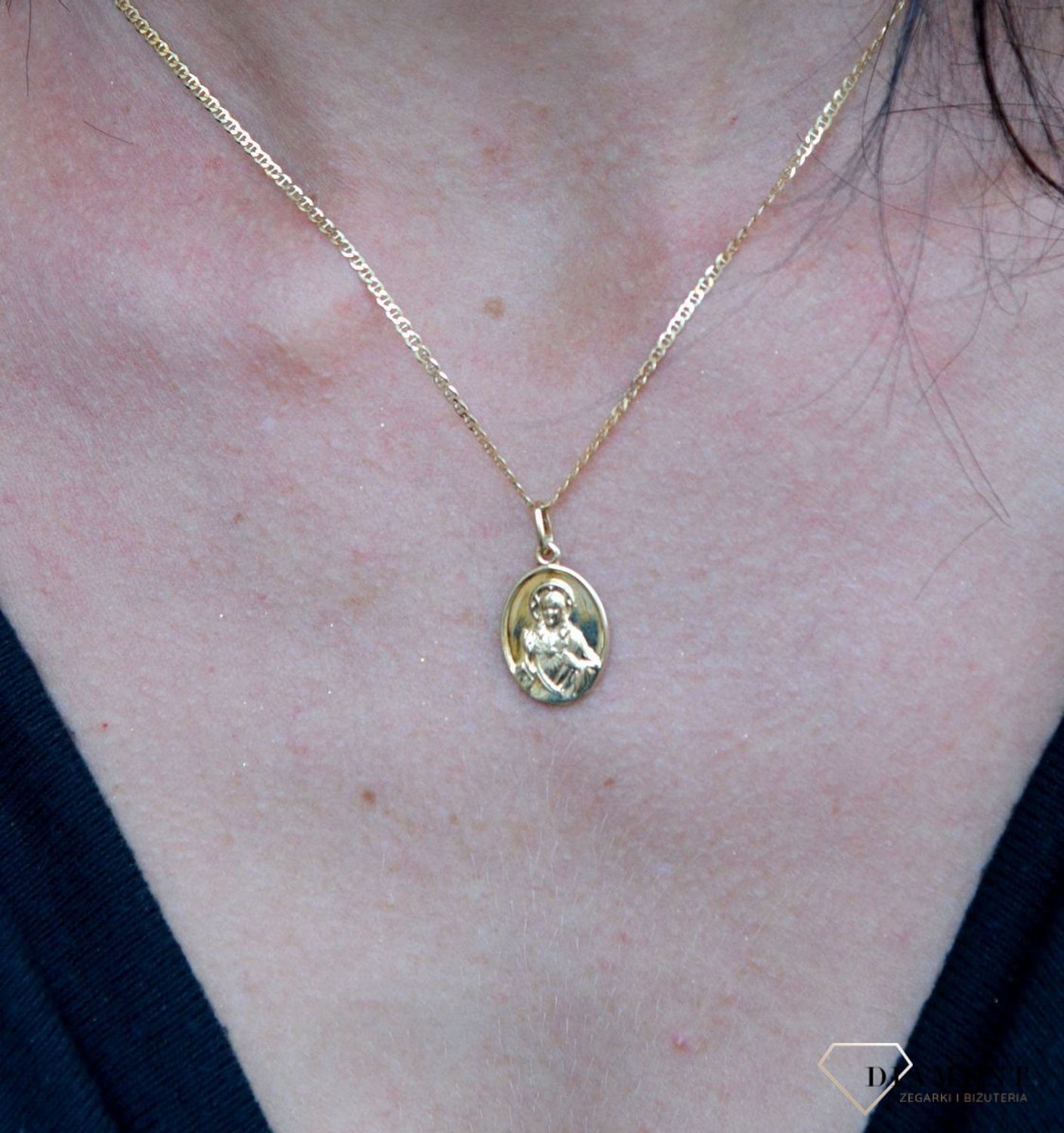 Złota zawieszka medalik dwustronny skaplerz DIA-ZAW-4199-585 (1).jpg