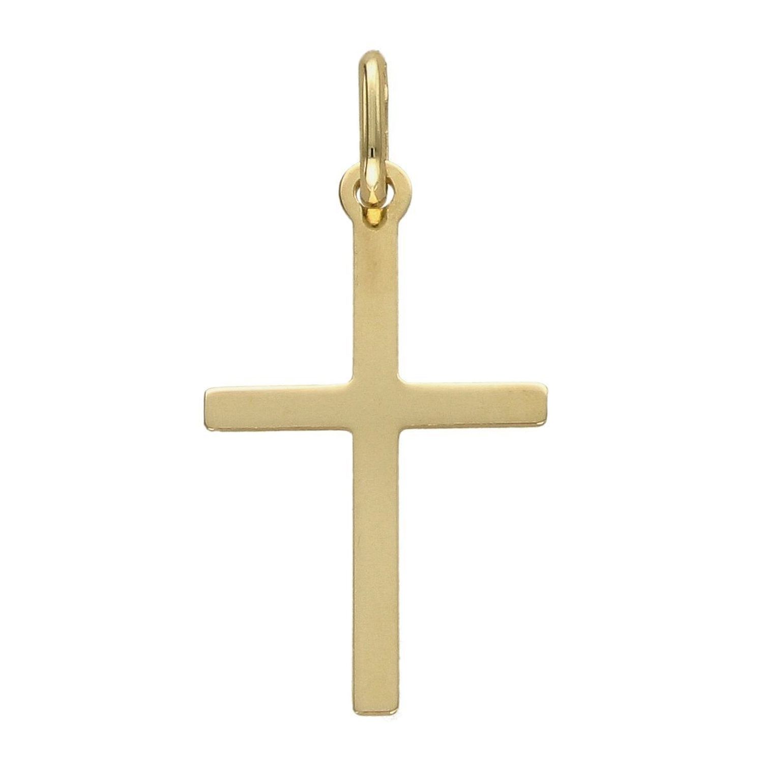 Złota zawieszka 585 gładki krzyżyk DIA-ZAW-4201-585.jpg