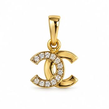 Złota zawieszka chanelka 585 z cyrkonią  DIA-ZAW-4210-585d.jpg