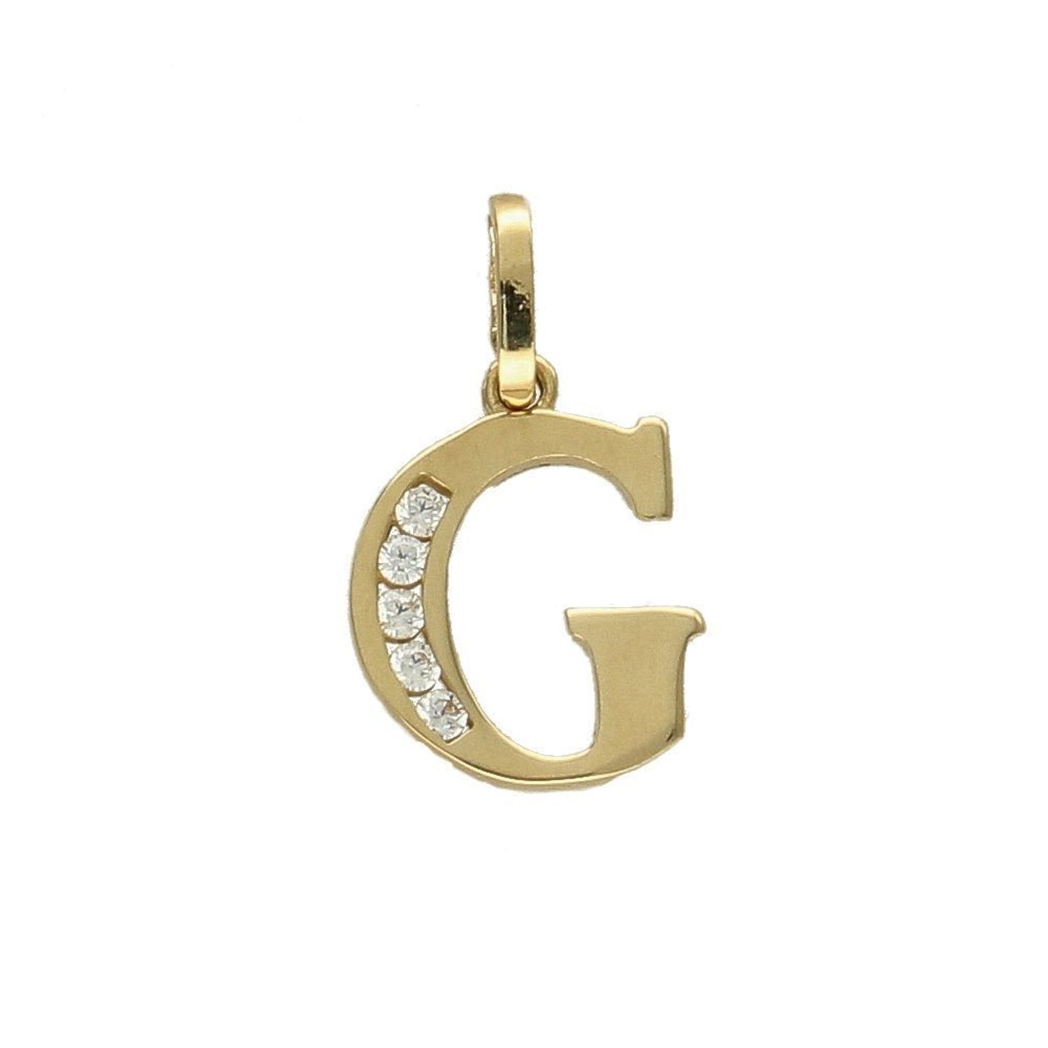 Złota zawieszka w kształcie literki G wykonana z wysokiej próby złota 585..jpg